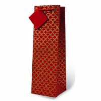 Wrap-Art 17688 Swivel Wine Bottle Gift Bag Red & Gold