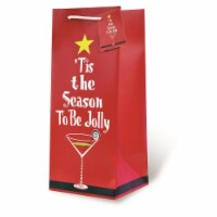 Wrap-Art 17690 Tis the Season - 1.75 Liter Printed Papper Bag with Plastic Rope Handle