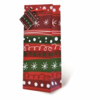 Wrap-Art 17695 Christmas Doodles Printed Papper Bag with Plastic Rope Handle