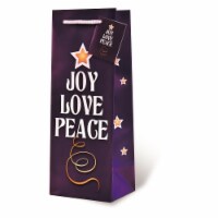 Wrap-Art 17725 Joy Love Peace Pepper Bag with Plastic Rope Handle