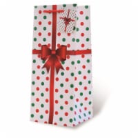 Wrap-Art 17731 1.75 Litre Holiday Polka Dots Pepper Bag with Plastic Ribbon Handle