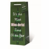 Wrap-Art 17825 Its The Most Wine-derful Time of the Year Printed Papper Bag with Plastic Rope