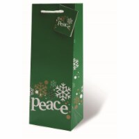 Wrap-Art 17853 Peace Printed Papper Bag with Plastic Rope Handle