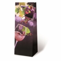 Wrap-Art 17854 Vino Divino Printed Papper Bag with Plastic Rope Handle