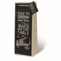Wrap-Art 17869 Dance on the Table Printed Papper Bag with Plastic Rope Handle