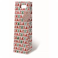 Wrap-Art 17874 Treeangles Printed Papper Bag with Plastic Rope Handle