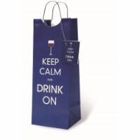 Wrap-Art 17881 Drink On Printed Papper Bag with Plastic Rope Handle