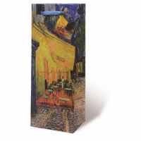 Wrap-Art 17882 Van Gogh - Cafe Terrace Printed Papper Bag with Plastic Rope Handle