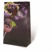 Wrap-Art 17890 2- Bottle Vino Divino Printed Papper Bag with Plastic Rope Handle