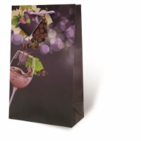 Wrap-Art 17890 2- Bottle Vino Divino Printed Papper Bag with Plastic Rope Handle