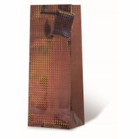 Wrap-Art 17922 Bronze Foil Printed Papper Bag with Plastic Rope Handle