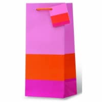 Wrap-Art 17946 Color Block Wine Bottle Gift Bag