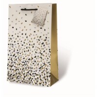 Wrap-Art 18002 2-Bottle Confetti Printed Papper Bag with Plastic Rope Handle