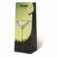 Wrap-Art 18006 Martini Printed Papper Bag with Plastic Rope Handle