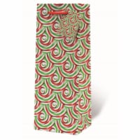 Wrap-Art 18011 Christmas Candy Printed Papper Bag with Plastic Rope Handle