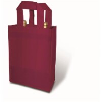 Wrap-Art 25375 Non-woven PP Bag Burgundy - 2 Bottle