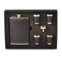 Wrap-Art 26643 Flask Gift Set  Black