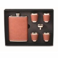 Wrap-Art 26644 Flask Gift Set  Brown
