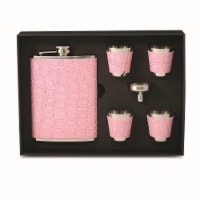 Wrap-Art 26646 Flask Gift Set  Pink