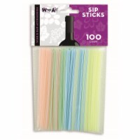 Wrap-Art 26743 5 in. Plastic Sip Sticks Multi Color - 100 per Pack