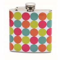 Wrap-Art 26814 6 oz Polka Dots Flask