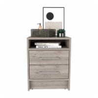 Leyva Nightstand, Two Drawers, Superior Top, Light Gray