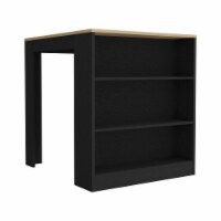 Depot E-Shop DE-MWD5460 Milos Kitchen Island, Black & Pine