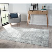 Gracie Mills Moroccan Bordered Global Woven Area Rug Grey/Cream 8x10'