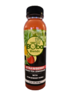Maglio Boba Blends Strawberry Green Tea Lemonade with Strawberry Boba Bottle Perspective: Main