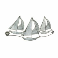 Galvanized Metal Sailboat Wall Art Nautical Beach Home Decor Coastal Sculpture