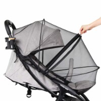 Beberoad Universal Protection Mosquito Net for Strollers and Bassinets, Black