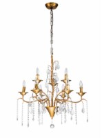 Beaufort 9-Light Gold Crystal Chandelier