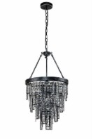 Gabrielle 6-Light Antique Black Crystal Chandelier