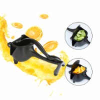RAINBEAN Metal Aluminum Alloy Heavy Duty Hand Press Lemon Squeezer in Black