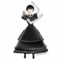 Dancing Wednesday With Thing - Vinyl Sticker Or Magnet - 2.9x4in