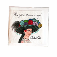 Mini Greeting Card - Wildflower Seeded - Frida Khalo Im Just as Strange as You
