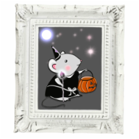 Framed Mini Print - Pumpkin Wizard Mouse - 4x3.5 in Frame -