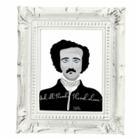 Framed Mini Print - Edgar Allan Poe - And, All I Loved, I Loved Alone Quote - 4x3.5 in Frame