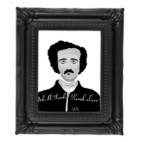 Framed Mini Print - Edgar Allan Poe - And, All I Loved, I Loved Alone Quote - 4x3.5 in Frame