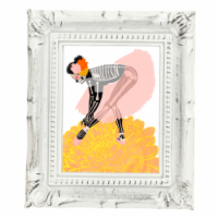 Framed Mini Print - Dia De Los Muertos - Ballerina - 4x3.5 in Frame -