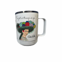 10oz Stainless Steal Coffee Cup - Frida Kahlo - Im Just As Strange As You