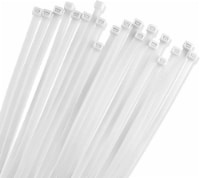 Bolt Dropper 12  White Zip Cable Ties (100 Pack), 40lbs Tensile Strength