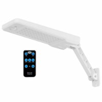 Solar Wall Light Outdoor 60LEDs PIR Motion Sensor Remote Control Wireless Lamps White