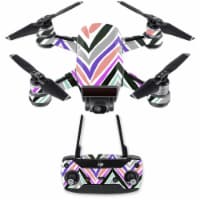 MightySkins DJSPCMB-Colorful Chevron Skin Decal for DJI Spark Mini Drone Combo - Colorful Che