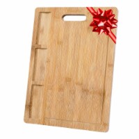 Large Bamboo Cutting Board - 17x12.5 inch Wood Cutting Board, Serving Tray with Juice Groove