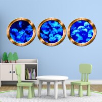 VWAQ Ocean Decals Animals Wall Decor - Jellyfish Wall Sticker, Sea Life Art Prints - SPW14