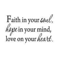 Faith w Heart Decal Black 