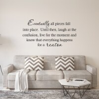 VWAQ Eventually All Pieces Fall Into Place Wall Quotes Decal