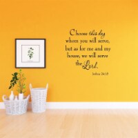VWAQ Choose This Day Whom You Will Serve Bible Wall Quotes Decal