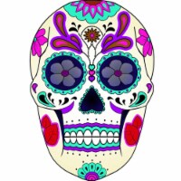 VWAQ Dia De Los Muertos Sugar Skull Decal - GJG5